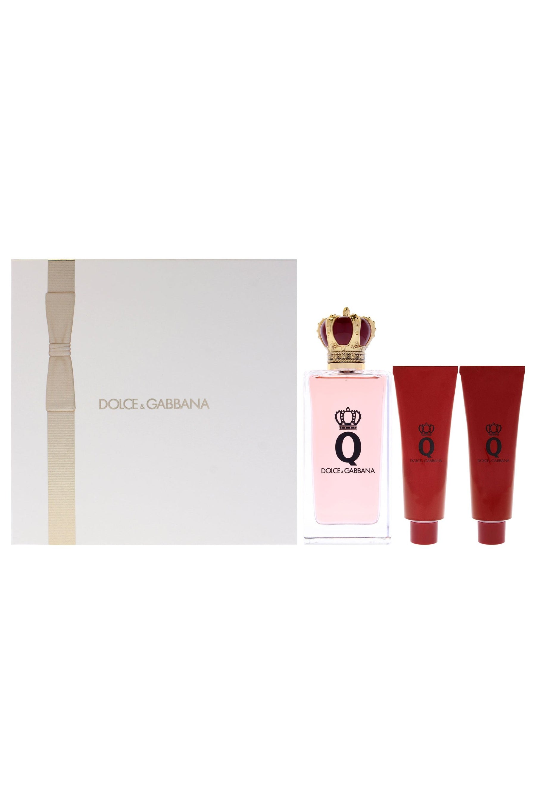 Q by Dolce and Gabbana for Women - 3 Pc Gift Set 3.3oz EDP Spray, 1.69oz Shower Gel, 1.69oz Body Lotion