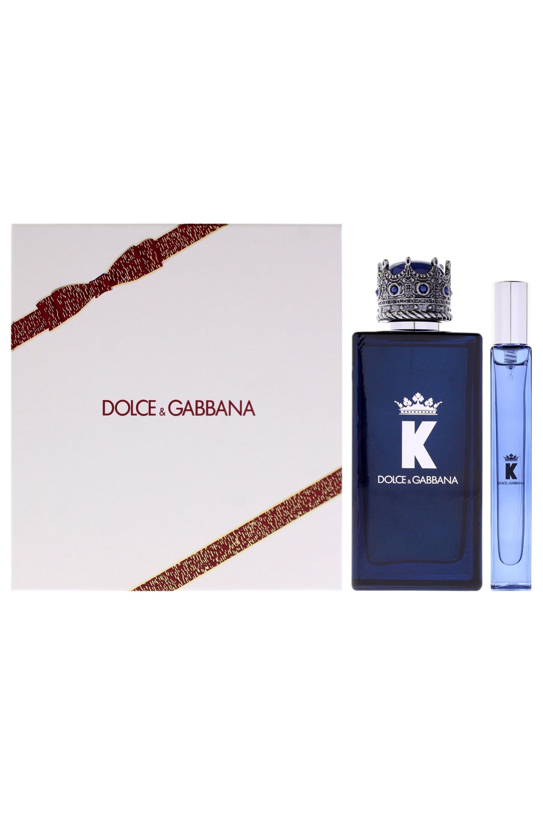 K by Dolce and Gabbana for Men - 2 Pc Gift Set 3.3oz Parfum Spray, 0.33oz EDP Spray (Mini)