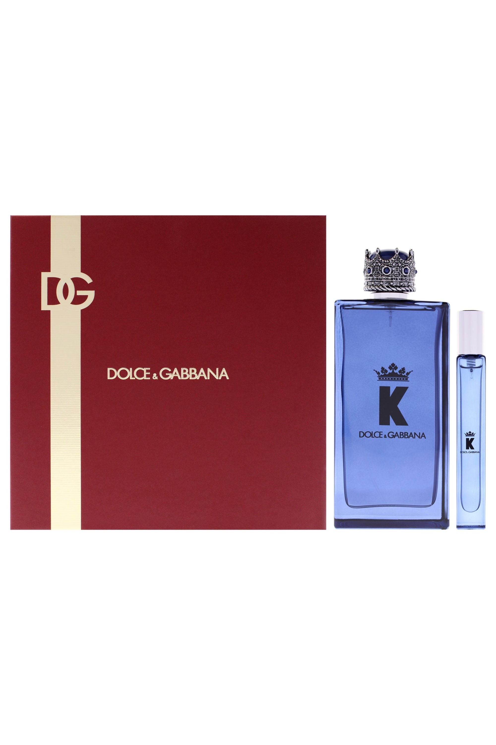 K by Dolce and Gabbana for Men - 2 Pc Gift Set 6.7oz EDP Spray, 0.33oz EDP Spray (Mini)