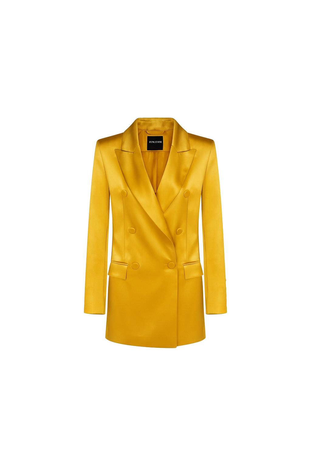 Lauren Jacket Solid Mustard Satin Silk