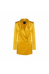 Lauren Jacket Solid Mustard Satin Silk
