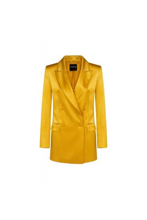 Lauren Jacket Solid Mustard Satin Silk