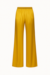 Emery Pants Solid Mustard Satin Silk