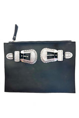 Archive Vanessa Mooney Leather & Silver Buckle Bag