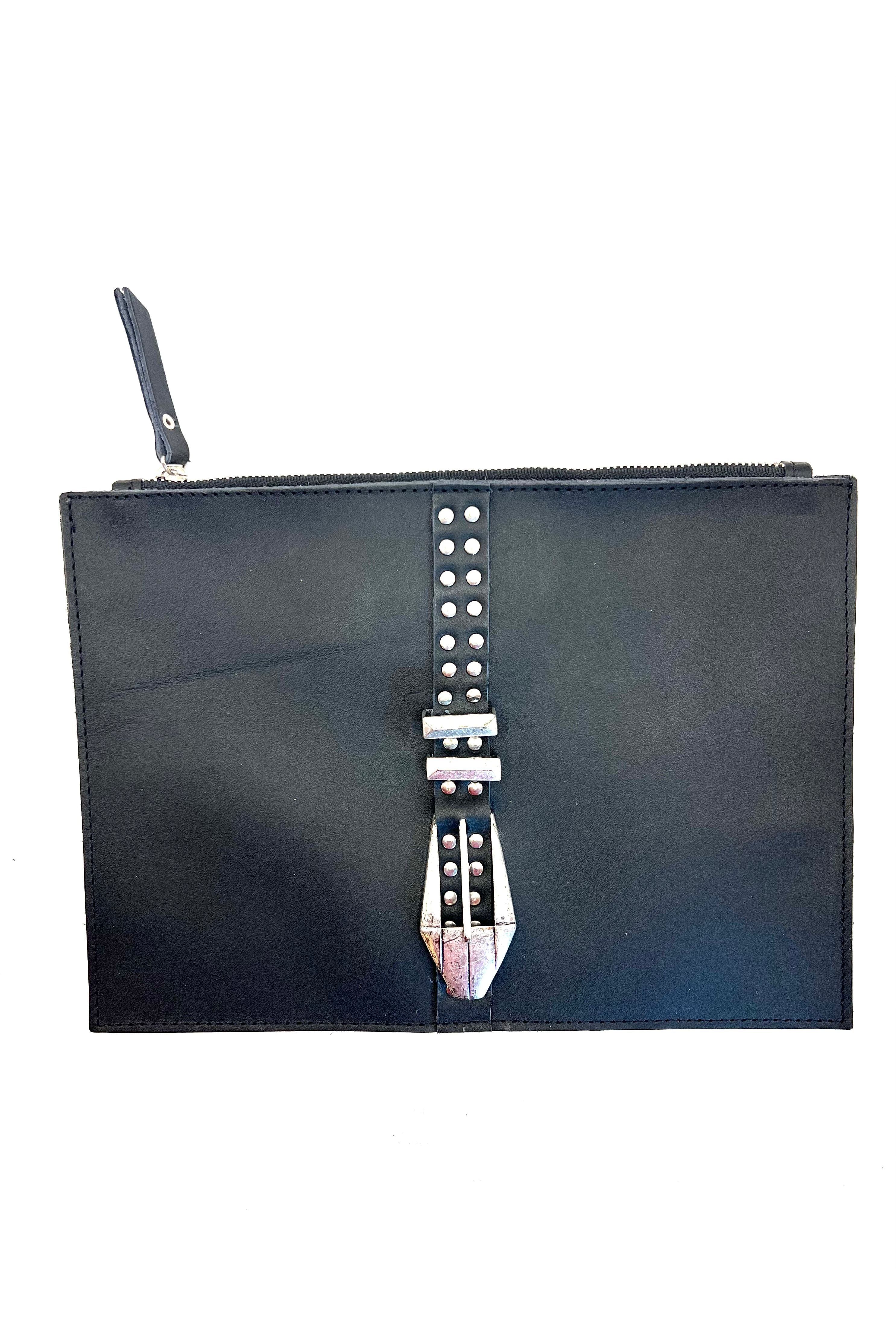 Archive Vanessa Mooney Leather & Silver Stud & Buckle Bag