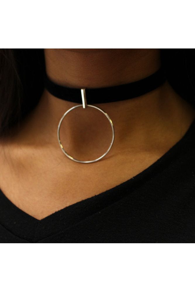 Drop Ring Choker | Black