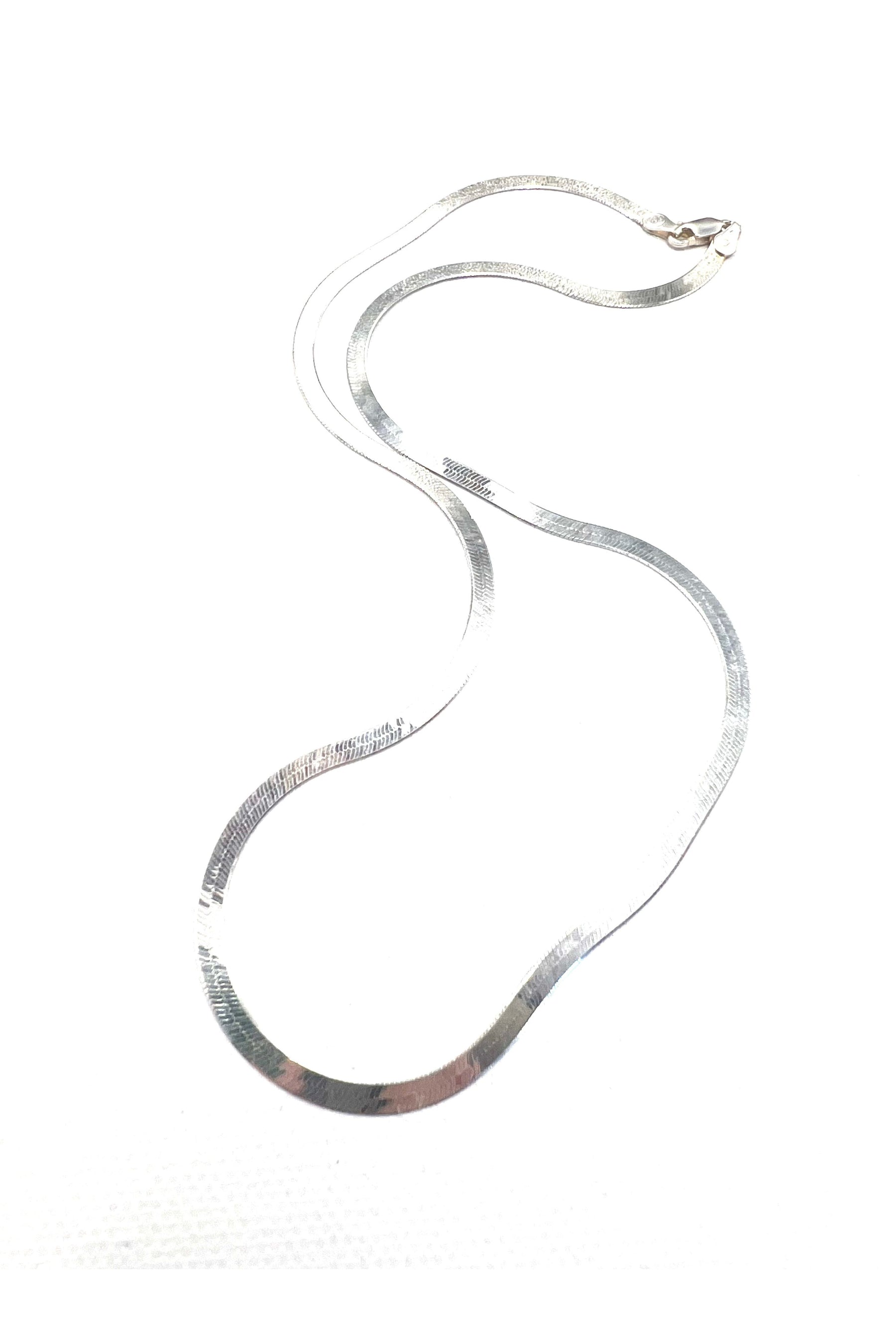 The Classic Silver Snake Chain Necklace