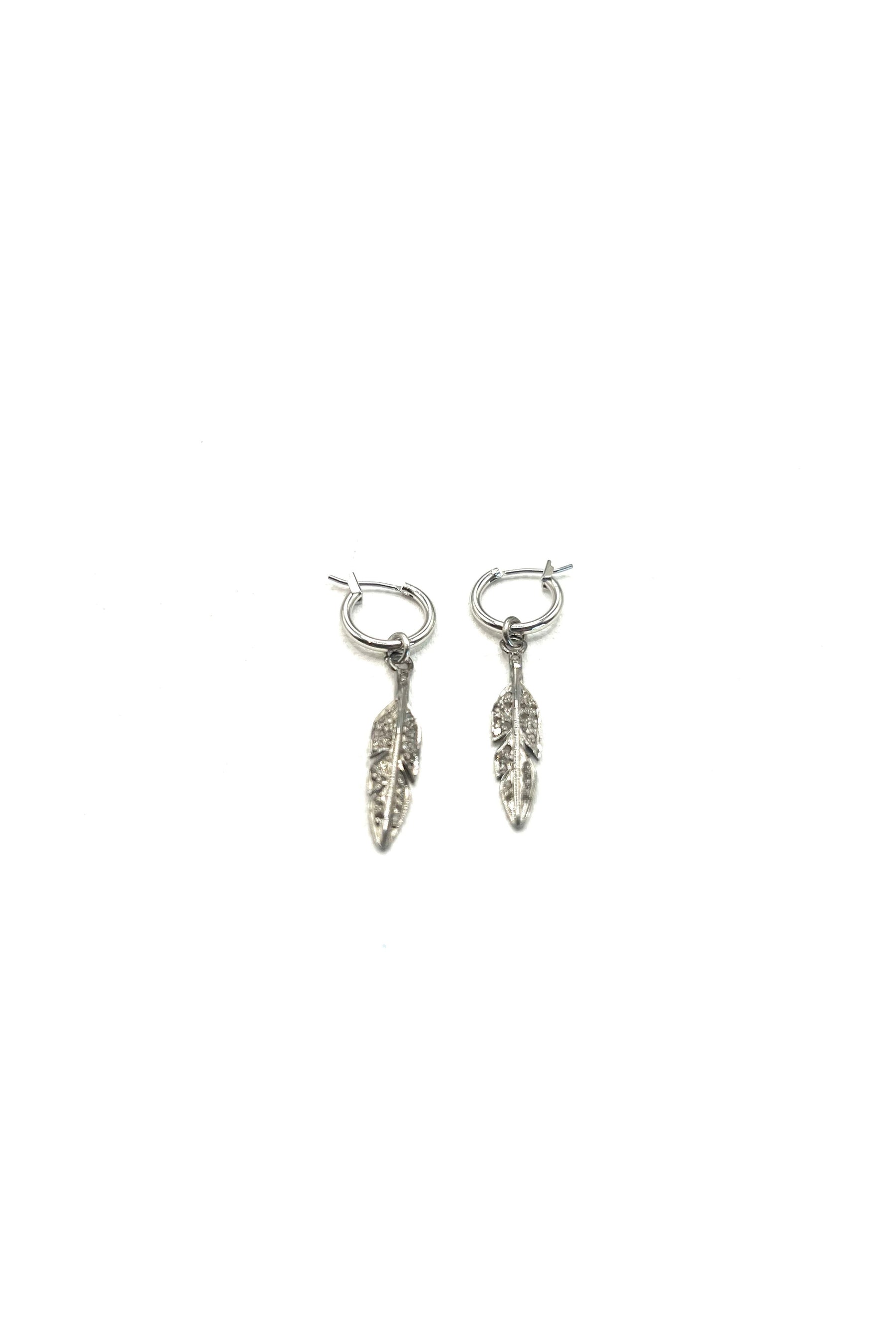 The Diamond Feather Earrings
