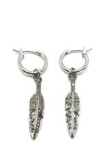 The Diamond Feather Earrings