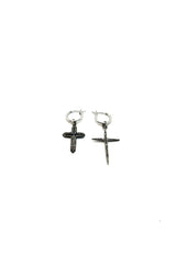 The Diamond Double Cross Hoops