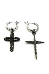 The Diamond Double Cross Hoops