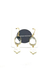 The Crystal & Shell Flower Earrings