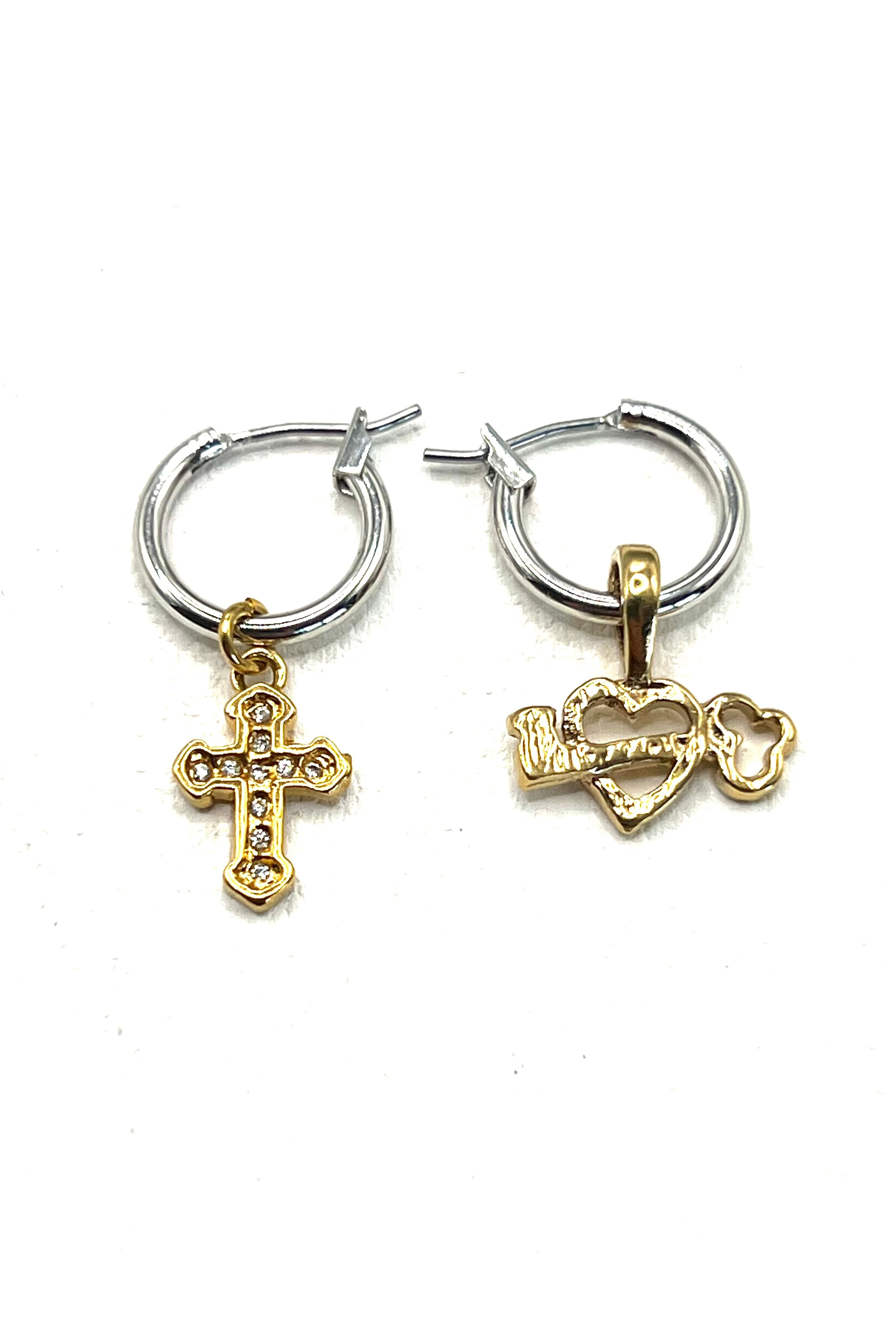 The Mismatched Charm Hoops (Copy)