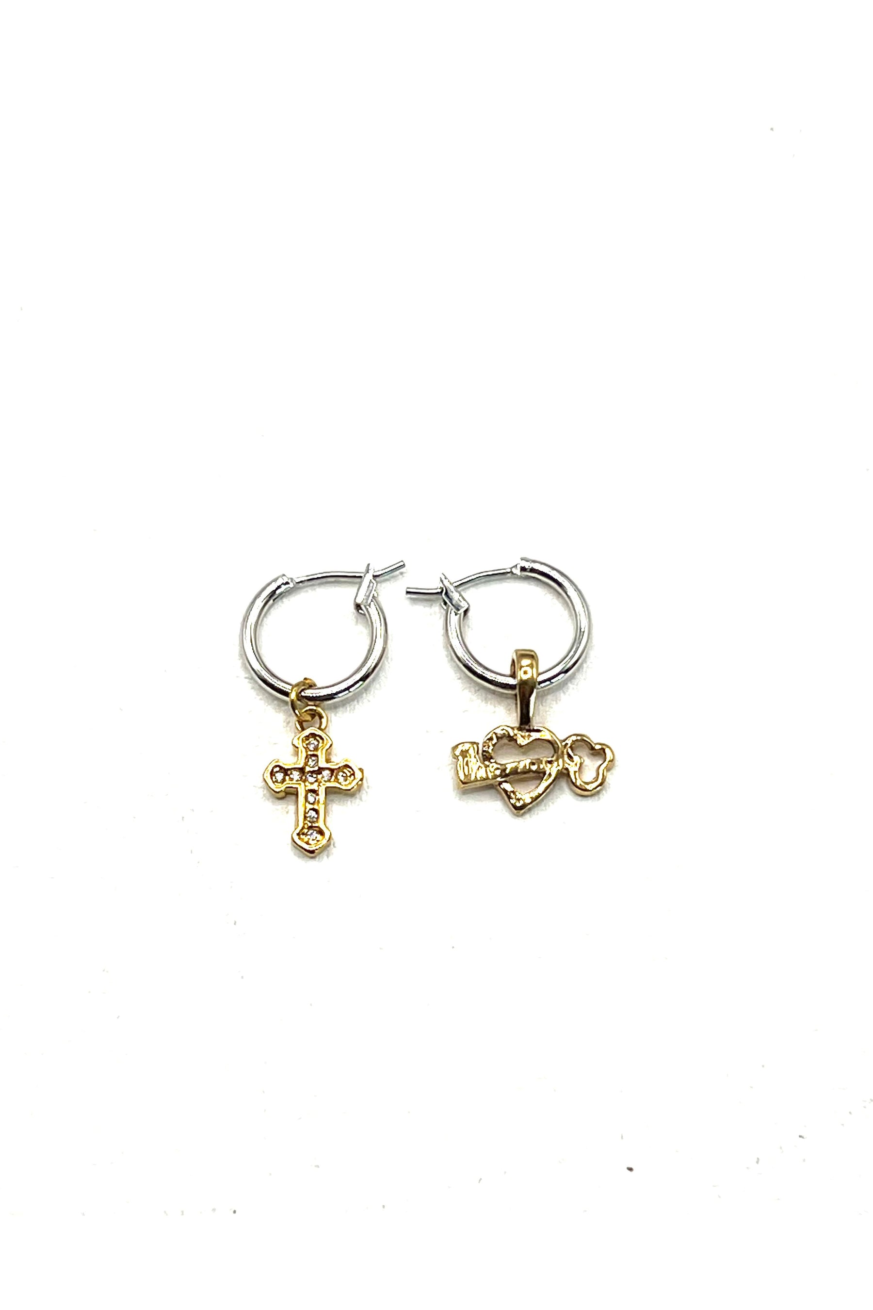 The Mismatched Charm Hoops (Copy)