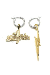 The Gold Mismatched Charm Hoops