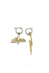 The Gold Mismatched Charm Hoops