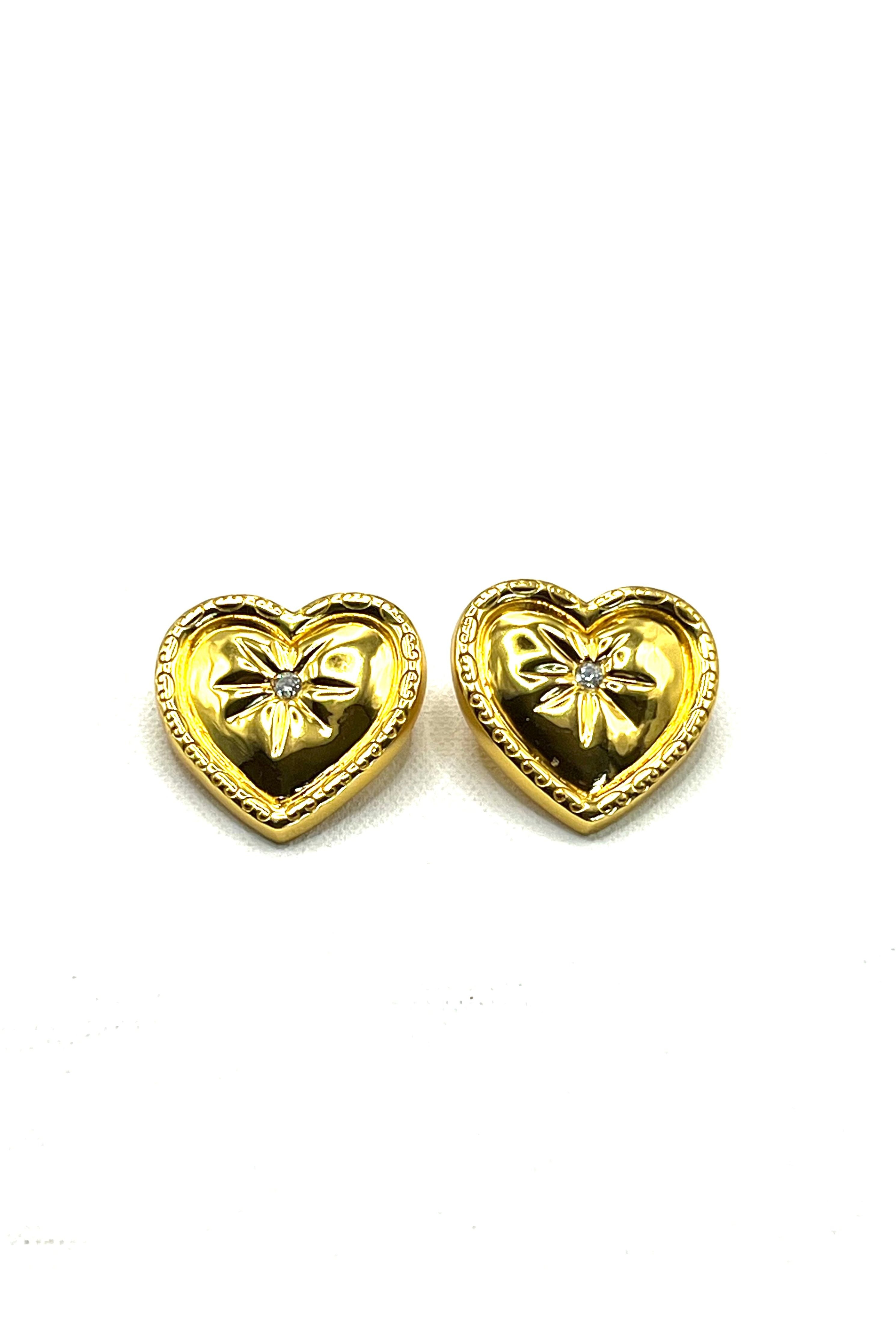 The Gold Heart Earrings