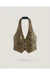 Adriana Iglesias Tom Vest Leopard Luxury Jacquard