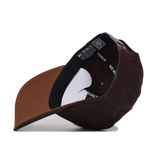 The Tennessee Americano Hat is shown from underneath, featuring a black inner lining with NO RIVALS text, a white sweat guard, and a brown adjustable snapback strap for a structured fit.