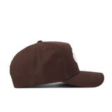 The Florida Atlantic (FAU) Americano Hat is a brown structured fit cap with visible stitching, a slightly curved brim, and a small white embroidered logo on the front panel. Made from high quality cotton for everyday comfort.