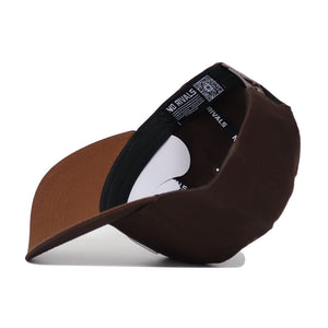 The Georgia Tech Americano Hat is shown upside down, displaying its structured fit with black inner lining, white tag, visible stitching, and "NO RIVALS" repeatedly printed on the inner band.