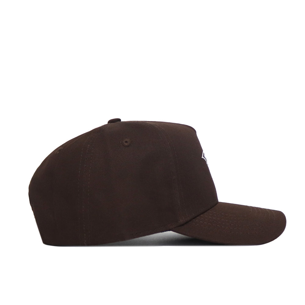 The Oregon State Americano Hat is a dark brown, structured cotton baseball cap with a curved brim and visible stitching, shown from the side on a white background.