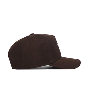 The Oregon State Americano Hat is a dark brown, structured cotton baseball cap with a curved brim and visible stitching, shown from the side on a white background.
