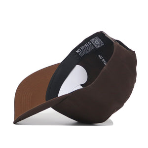 The Oregon State Americano Hat is shown upside down, displaying the inside label reading NO RIVALS, a black sweatband with a QR code, and its structured brim and crown.
