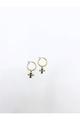 The Gold Cross Hoops