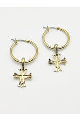 The Gold Cross Hoops