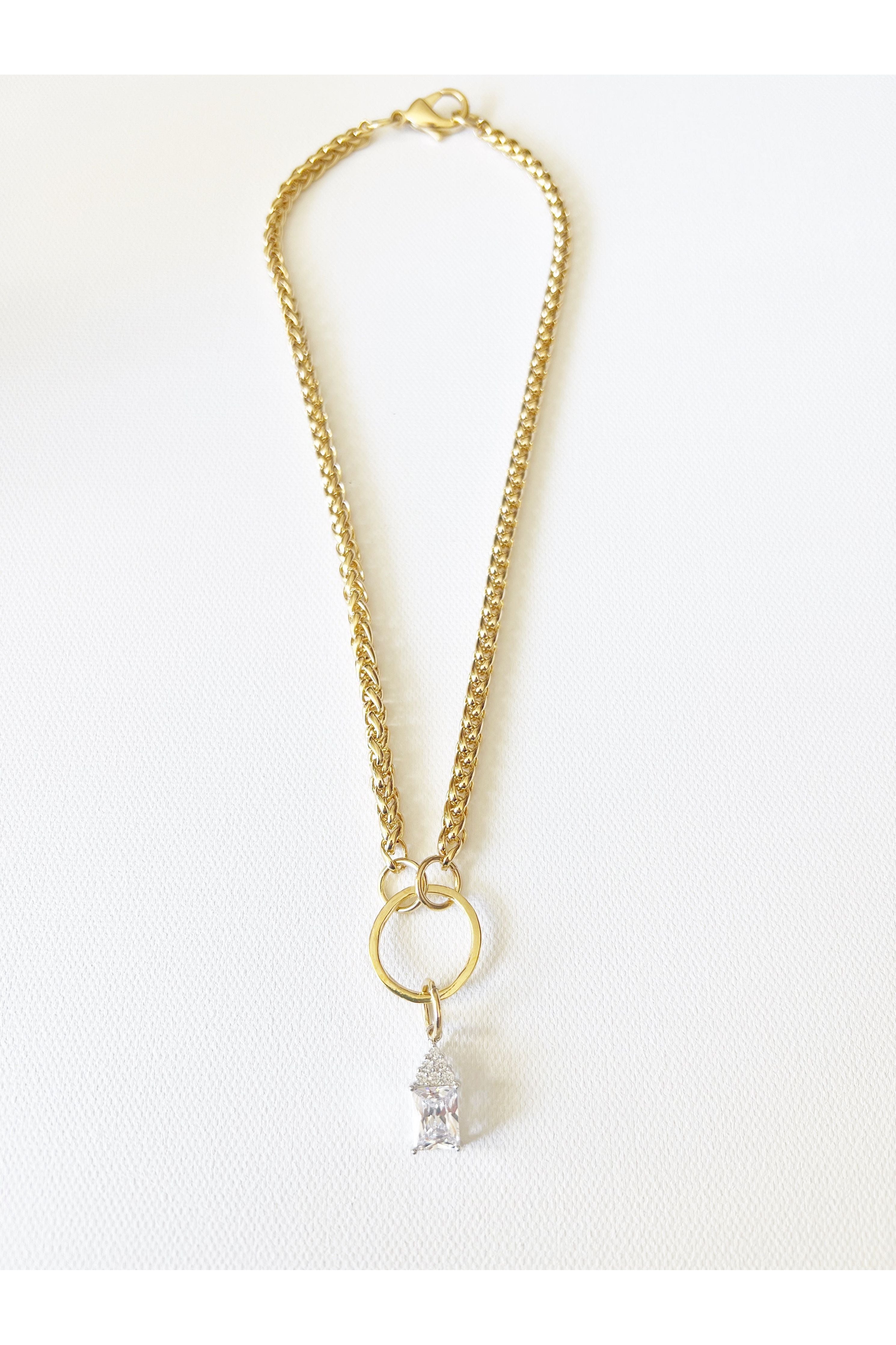 The Gold Diamond Charm Necklace