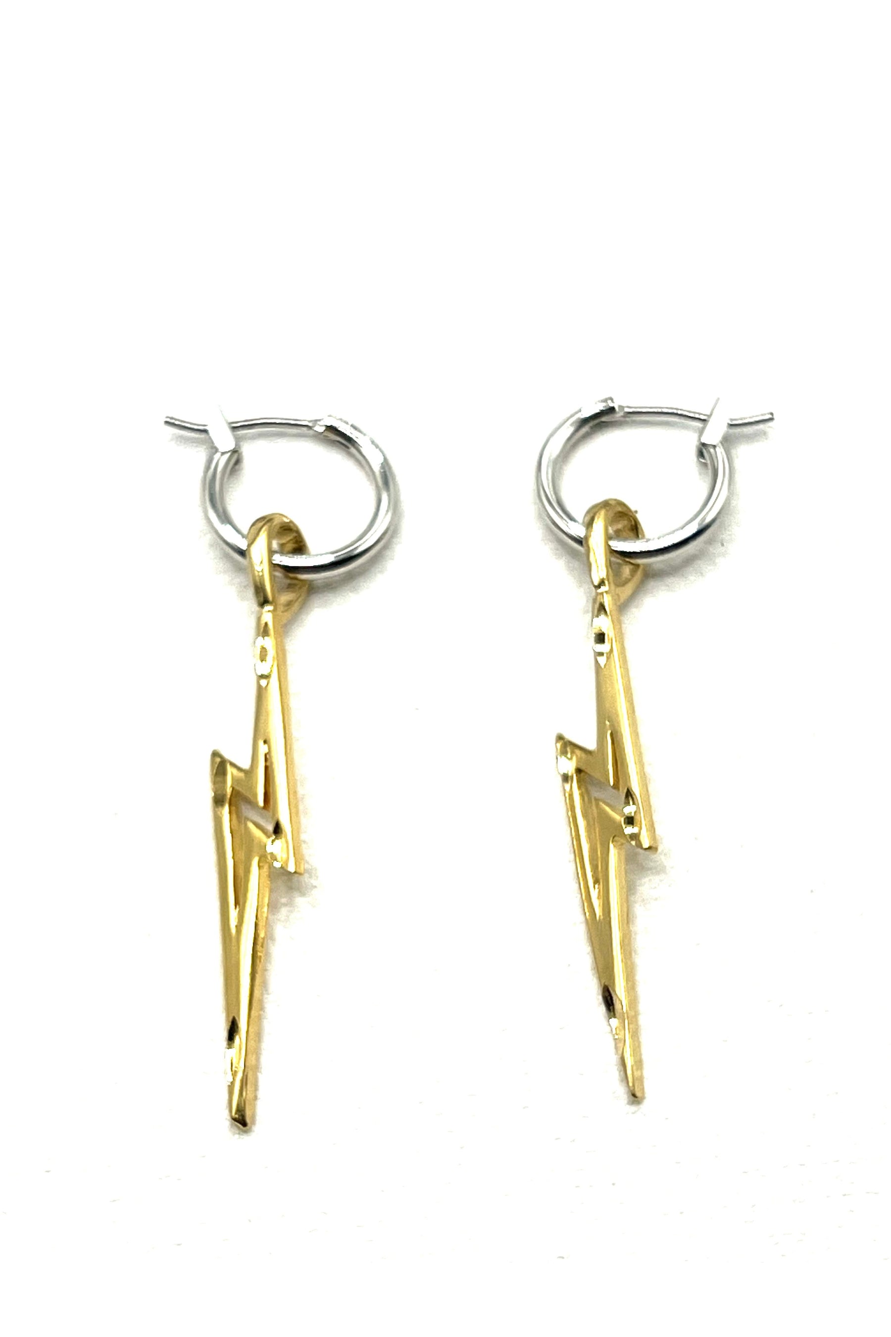 The Mixed Metal "Lightening" Hoops