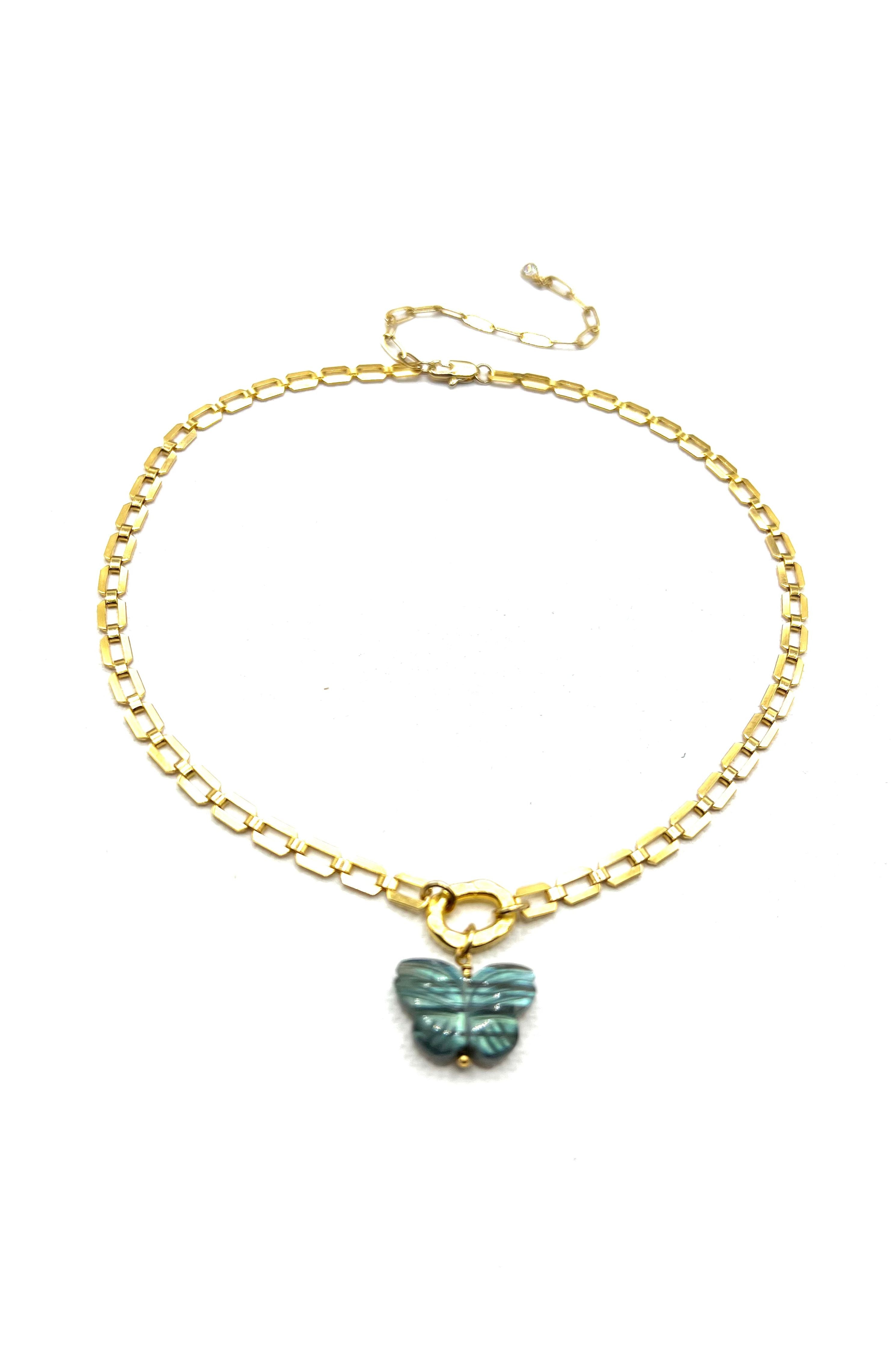 The Labradorite Butterfly Stone Choker