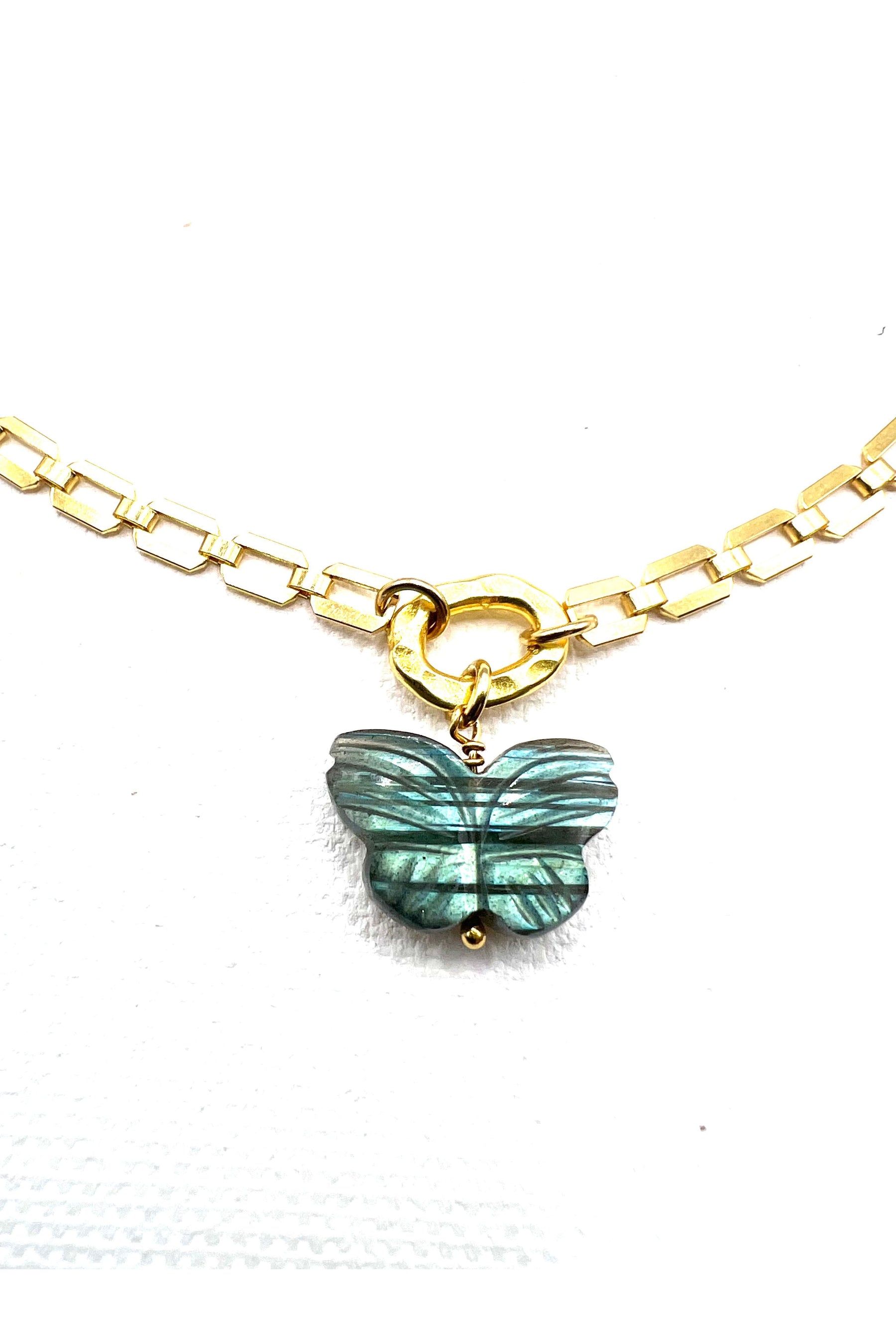 The Labradorite Butterfly Stone Choker
