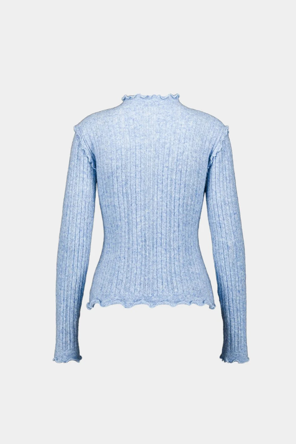 SAEMDI Ice Blue Frill Knit