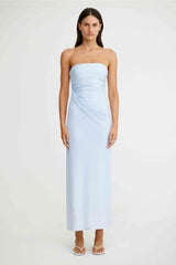 Coralie Strapless Dress Powder Blue