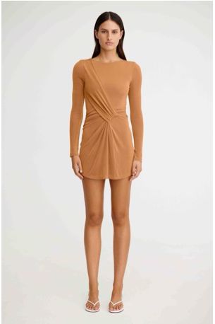 Dakota Long Sleeve Mini Dress Oak