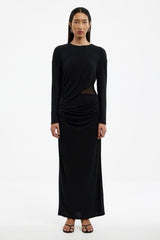 Rachel Long Sleeve Maxi Dress Black