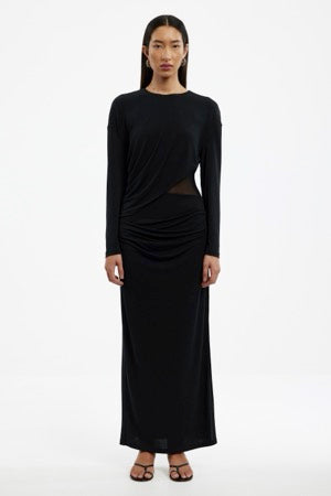 Rachel Long Sleeve Maxi Dress Black
