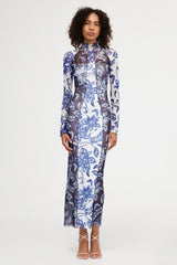 Jean Dress Hibiscus Splice