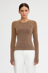 Gia Long Sleeve Top Bronze