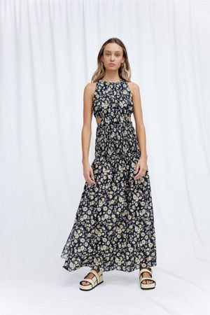Philippa Dress Midnight Daisy