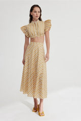 Eadie Skirt Amber Stripe
