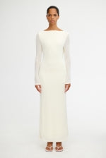 Luna Long Sleeve Maxi Dress Pearl