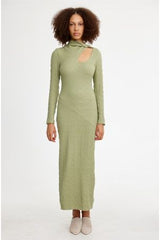Brielle Long Sleeve Midi Dress Sage