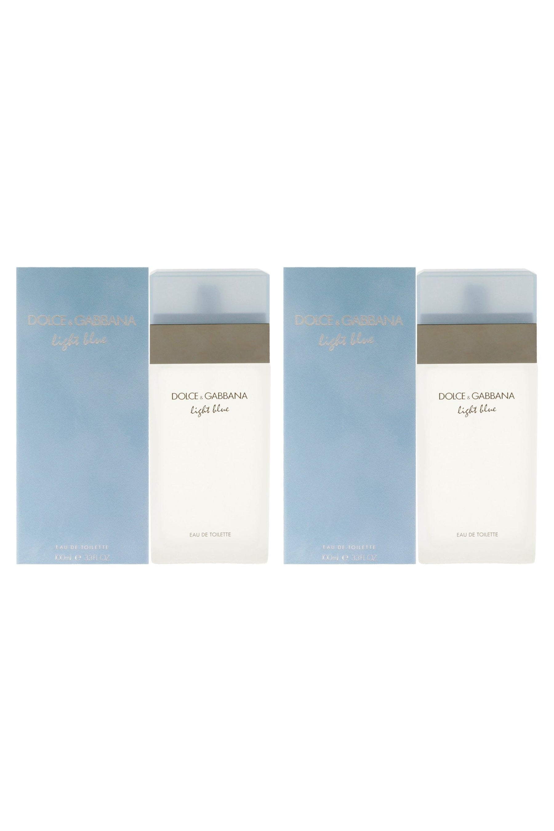 Light Blue by Dolce and Gabbana for Women - 3.3 oz EDT - Pack of 2