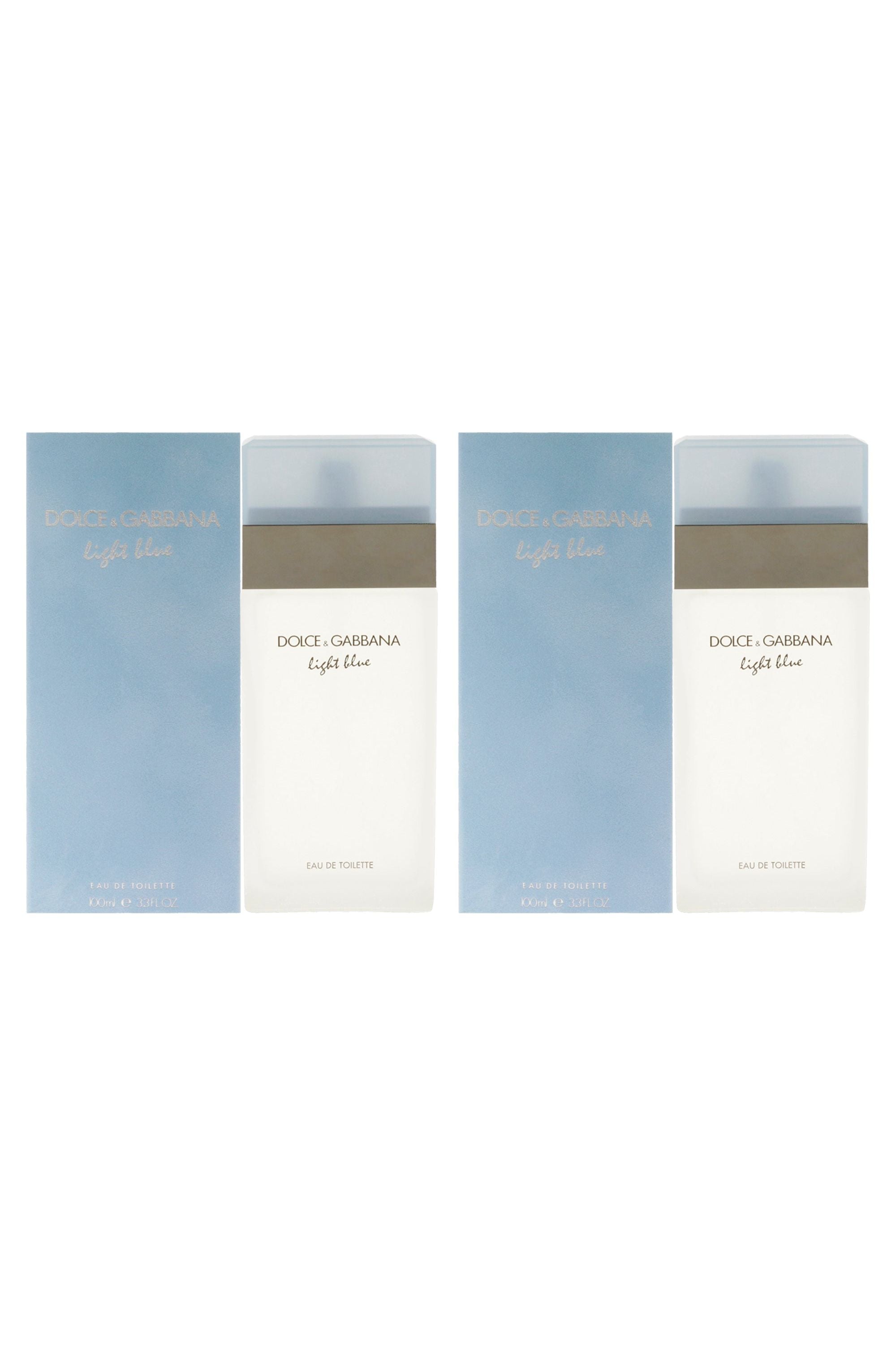Light Blue by Dolce and Gabbana for Women - 3.3 oz EDT - Pack of 2