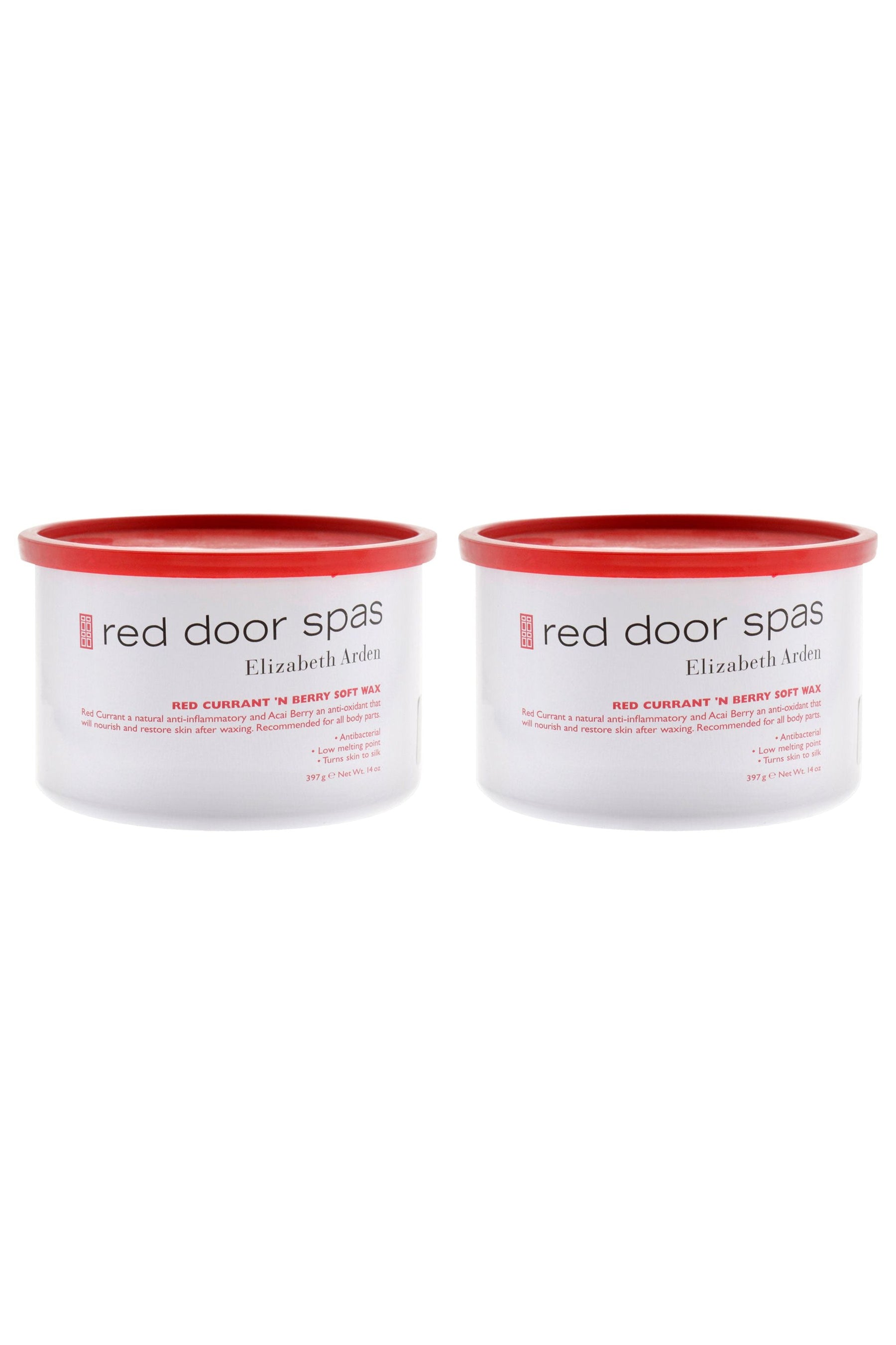 Red Door Spa Red Currant Soft Wax - Berry by Elizabeth Arden for Women - 14 Wax - Pack of 2