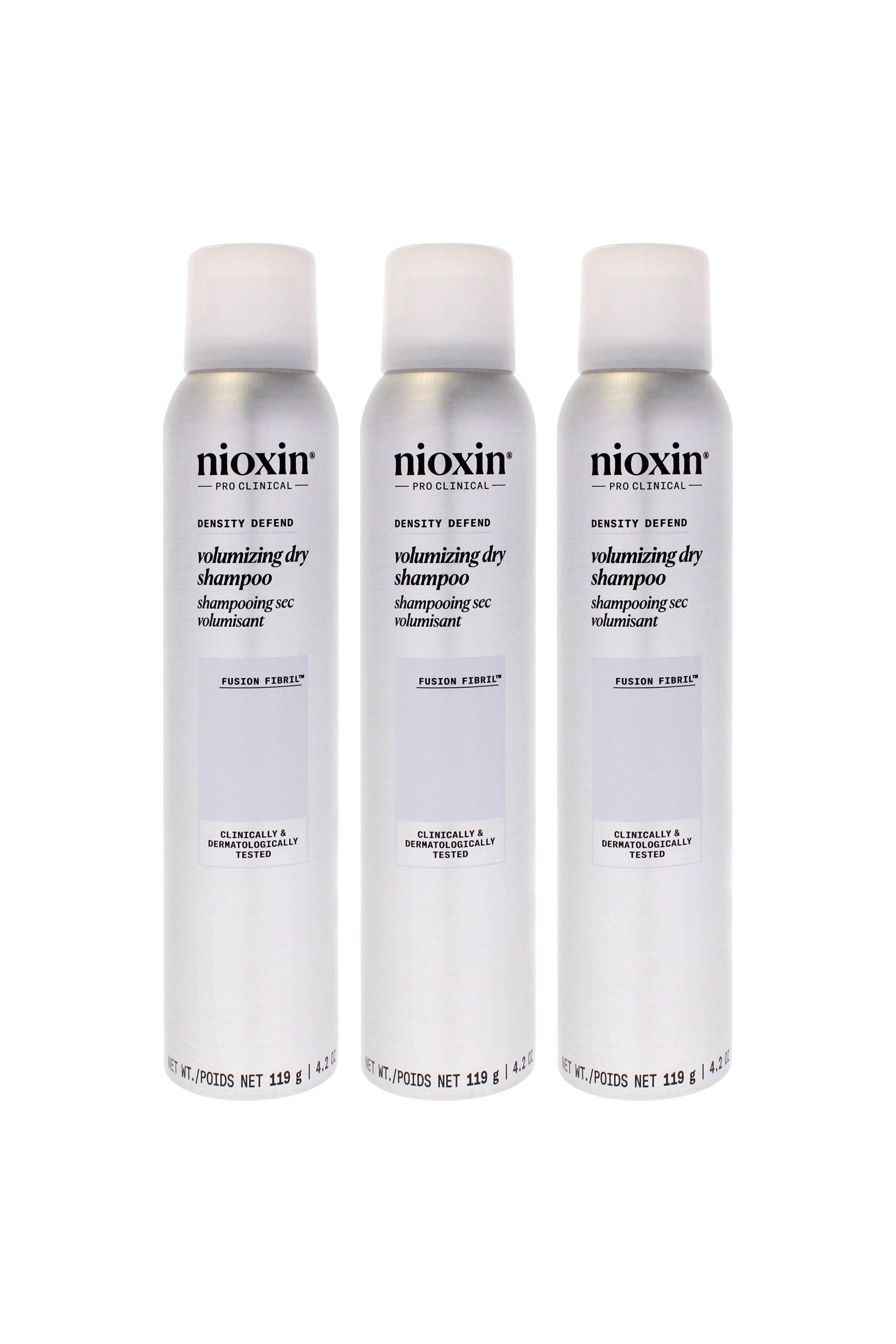 Density Defend Volumizing Dry Shampoo by Nioxin for Unisex - 4.2 oz Dry Shampoo - Pack of 3