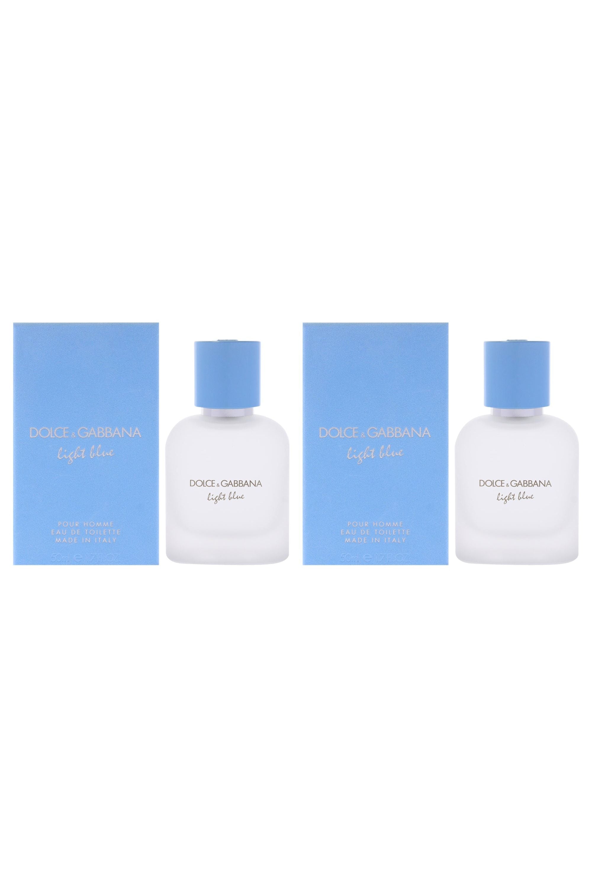 Light Blue by Dolce and Gabbana for Men - 1.7 oz EDT Spray - Pack of 2